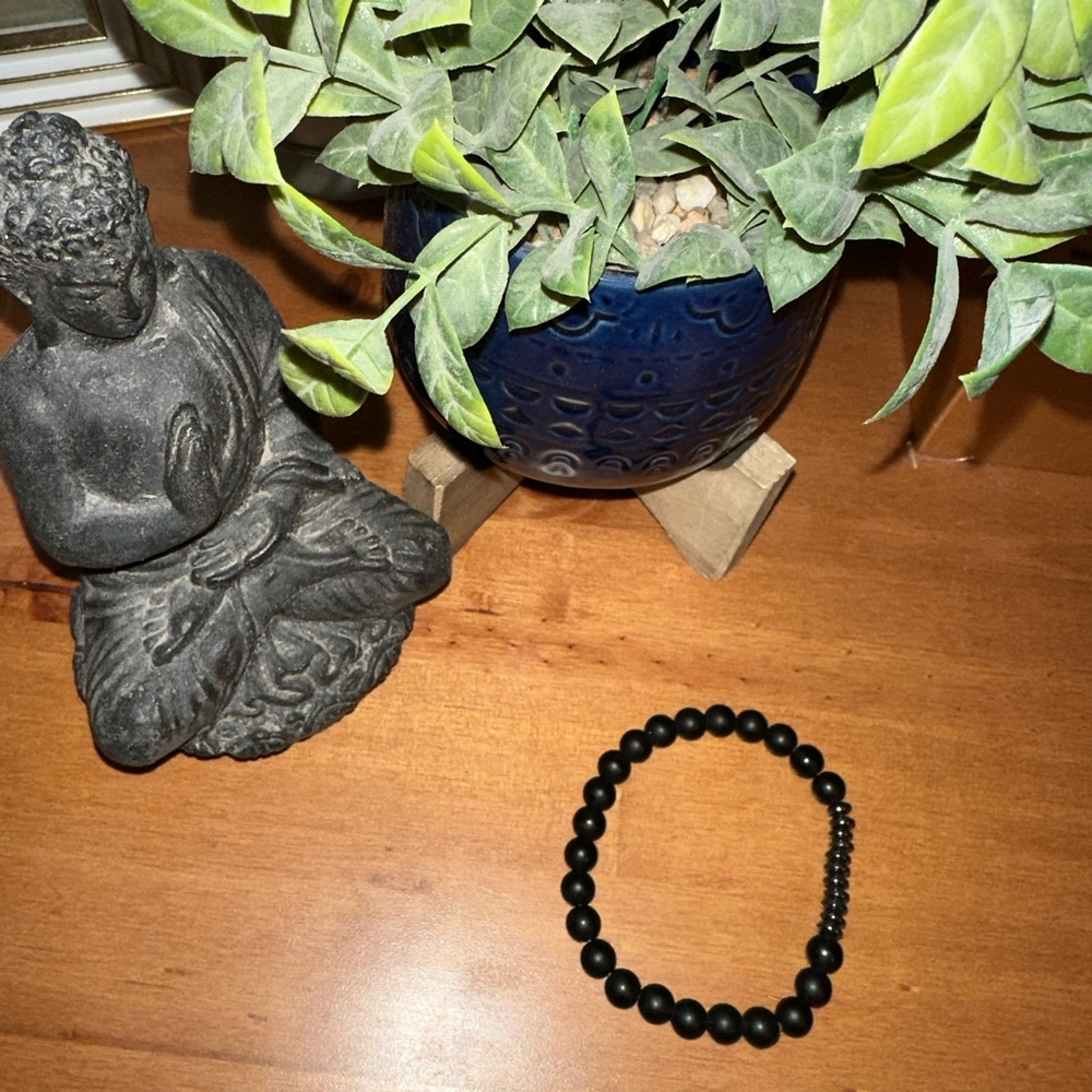 Black Beaded Bracelet